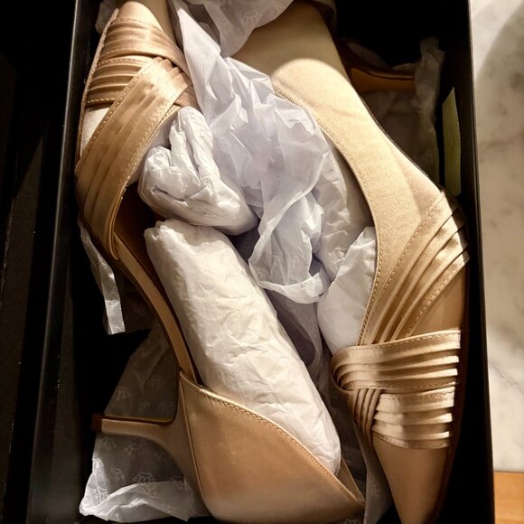 BLAKELY PEARL ROSE SATIN MID-HEEL PUMPS - Picture 4 of 4